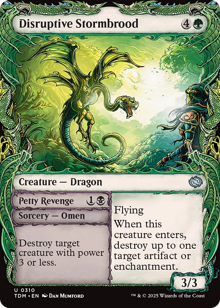 Image of Disruptive Stormbrood (Showcase) (TDM-310) - Tarkir: Dragonstorm: (Showcase) Foil