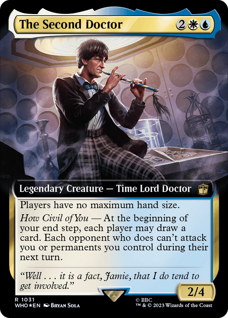 Image of The Second Doctor (Extended Art) (Surge Foil) (WHO-1031) - Doctor Who: (Extended Art) Foil