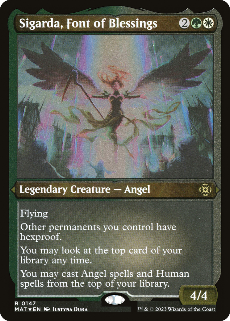 Image of Sigarda, Font of Blessings (MAT-147) - March of the Machine: The Aftermath Etched Foil