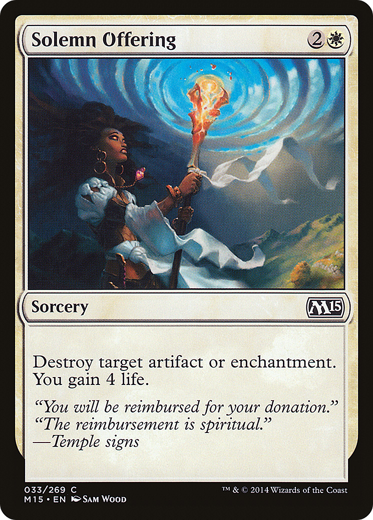 Image of Solemn Offering (M15-033) - Magic 2015 Foil