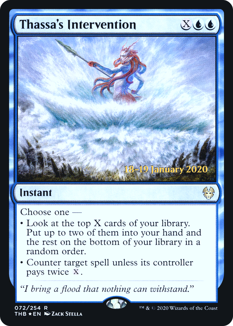 Image of Thassa's Intervention (PRE-072) - Theros Beyond Death Promos Foil