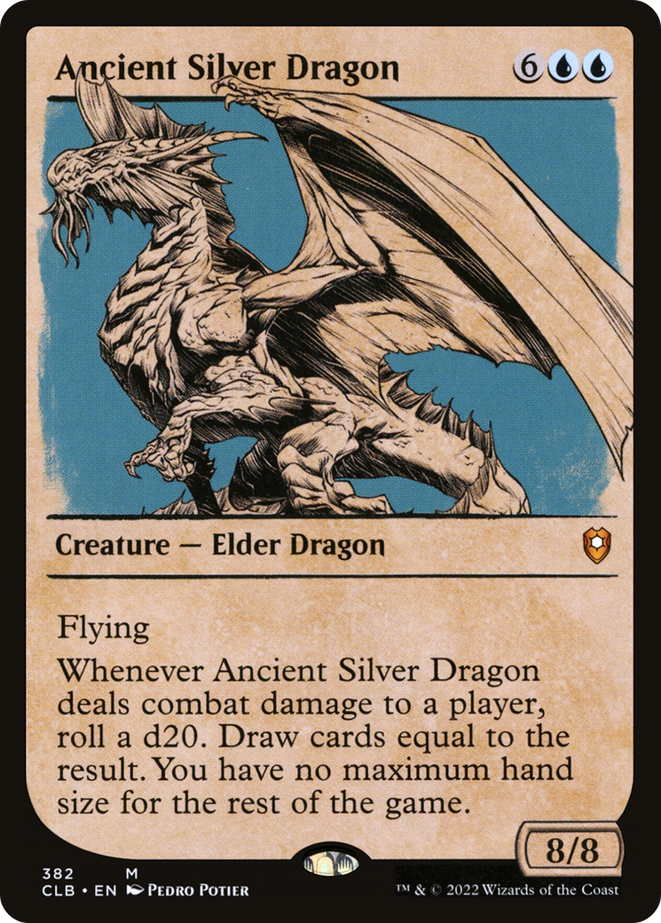 Image of Ancient Silver Dragon (Showcase) (CLB-382) - Commander Legends: Battle for Baldur's Gate: (Showcase)