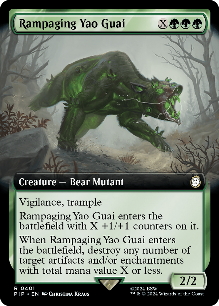 Image of Rampaging Yao Guai (Extended Art) (PIP-401) - Fallout: (Extended Art)