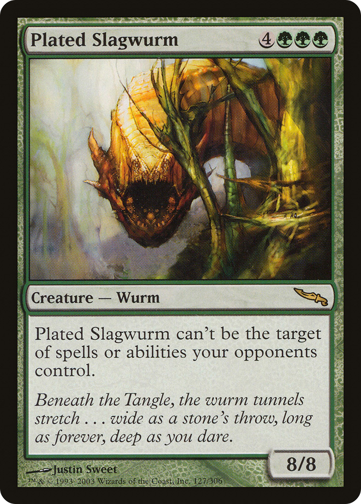 Image of Plated Slagwurm (MRD-127) - Mirrodin Foil