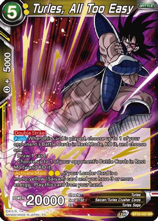 Image of Turles, All Too Easy (BT15-107) - Saiyan Showdown
