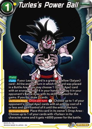 Image of Turles's Power Ball (BT15-118) - Saiyan Showdown Foil