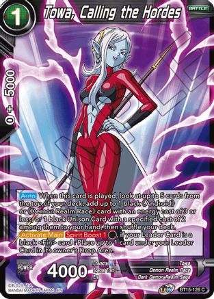 Image of Towa, Calling the Hordes (BT15-126) - Saiyan Showdown Foil