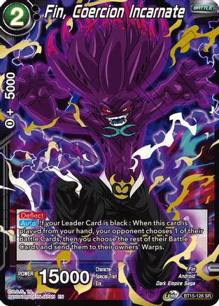 Image of Fin, Coercion Incarnate (BT15-128) - Saiyan Showdown Foil