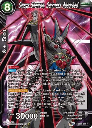 Image of Omega Shenron, Darkness Absorbed (BT15-131) - Saiyan Showdown