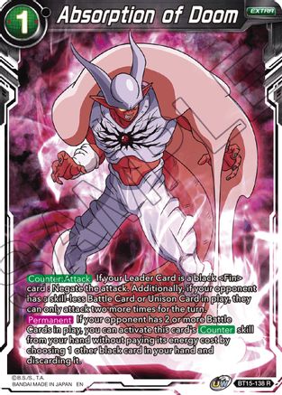 Image of Absorption of Doom (BT15-138) - Saiyan Showdown