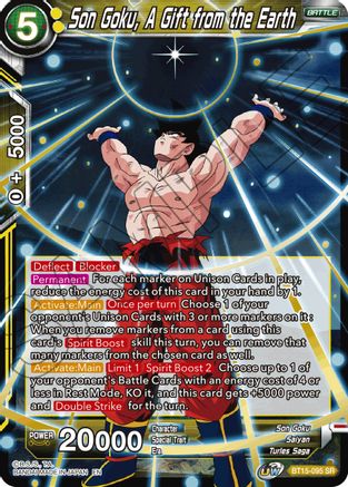 Image of Son Goku, A Gift from the Earth (BT15-095) - Saiyan Showdown Foil