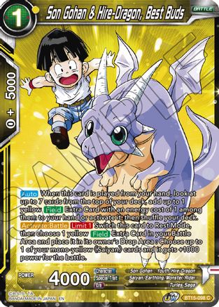 Image of Son Gohan & Hire-Dragon, Best Buds (BT15-098) - Saiyan Showdown Foil