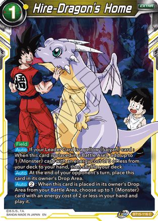 Image of Hire-Dragon's Home (BT15-116) - Saiyan Showdown