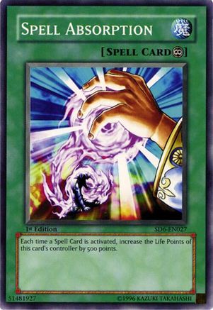 Image of Spell Absorption (SD6-EN027) - Structure Deck: Spellcaster's Judgment 1st Edition