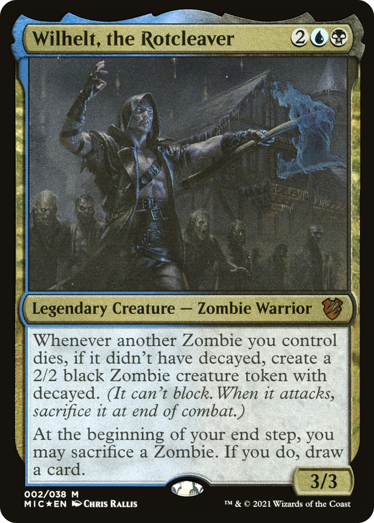 Image of Wilhelt, the Rotcleaver (MIC-002) - Midnight Hunt Commander Foil