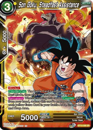 Image of Son Goku, Steadfast Assistance (BT15-096) - Saiyan Showdown Foil
