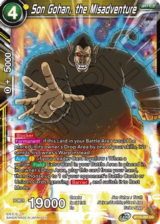 Image of Son Gohan, the Misadventure (BT15-097) - Saiyan Showdown Foil