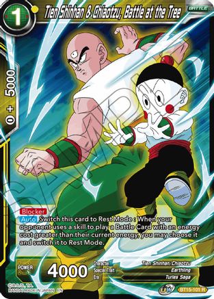 Image of Tien Shinhan & Chiaotzu, Battle at the Tree (BT15-101) - Saiyan Showdown Foil