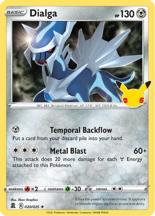 Image of Dialga 020/025  - Holofoil Celebrations - Holo Rare