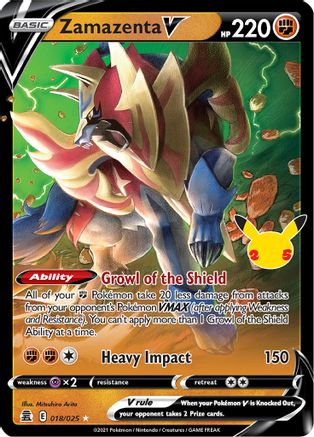 Image of Zamazenta V 018/025  - Holofoil Celebrations - Ultra Rare
