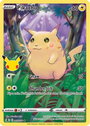 Image of Pikachu 005/025  - Holofoil Celebrations - Holo Rare