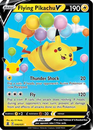 Image of Flying Pikachu V 006/025  - Holofoil Celebrations - Ultra Rare