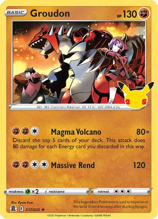 Image of Groudon 017/025  - Holofoil Celebrations - Holo Rare