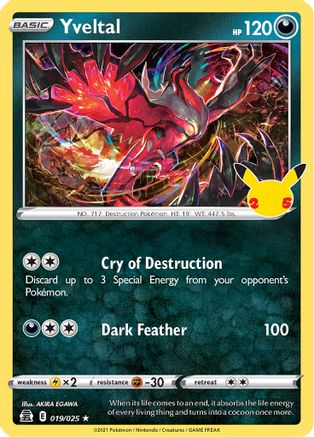 Image of Yveltal 019/025  - Holofoil Celebrations - Holo Rare