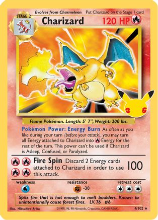 Image of Charizard 004/102  - Holofoil Celebrations Classic Collection - Classic Collection