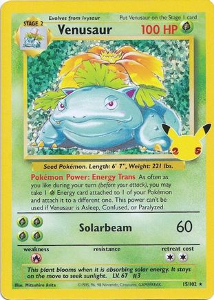 Image of Venusaur 015/102  - Holofoil Celebrations Classic Collection - Classic Collection