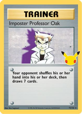 Image of Imposter Professor Oak 073/102  - Holofoil Celebrations Classic Collection - Classic Collection