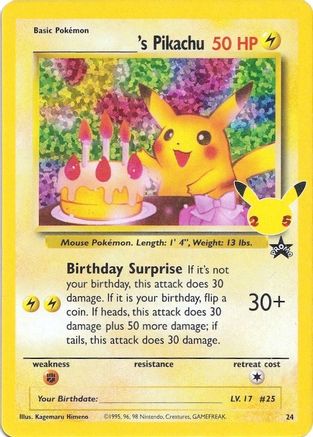 Image of ______'s Pikachu 024/53  - Holofoil Celebrations Classic Collection - Classic Collection