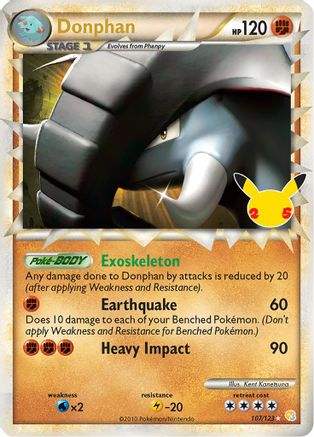 Image of Donphan (Prime) 107/123  - Holofoil Celebrations Classic Collection - Classic Collection