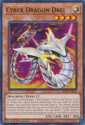 Image of Cyber Dragon Drei (SDCS-EN005) - Structure Deck: Cyber Strike 1st Edition