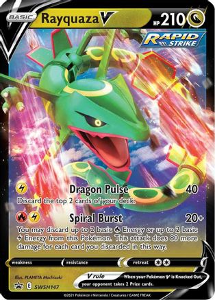 Image of Rayquaza V SWSH147  - Holofoil SWSH Sword & Shield Promo Cards - Promo