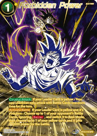 Image of Forbidden Power (SPR) (BT15-119) - Saiyan Showdown Foil