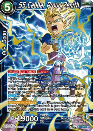 Image of SS Cabba, Proud Zenith (BT15-037) - Saiyan Showdown Foil