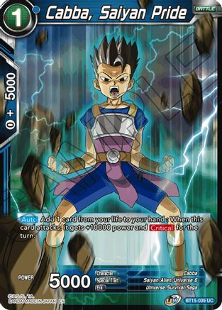 Image of Cabba, Saiyan Pride (BT15-039) - Saiyan Showdown Foil
