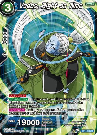 Image of Vados, Right on Time (BT15-036) - Saiyan Showdown