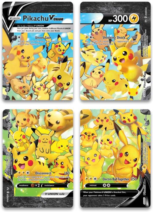 Pikachu V-Union [Set of 4] - SWSH: Sword & Shield Promo Cards