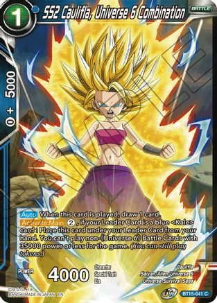 Image of SS2 Caulifla, Universe 6 Combination (BT15-041) - Saiyan Showdown