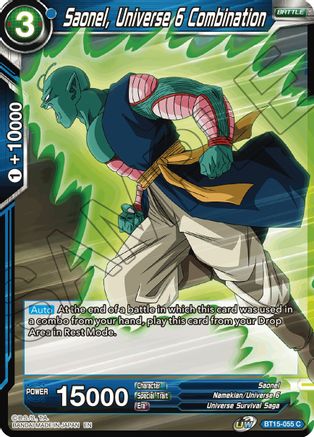Image of Saonel, Universe 6 Combination (BT15-055) - Saiyan Showdown