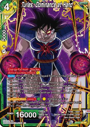 Image of Turles, Dominance at Hand (BT15-151) - Saiyan Showdown Foil