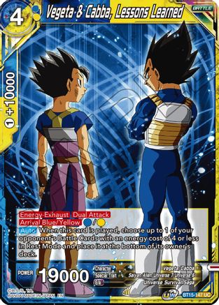 Image of Vegeta & Cabba, Lessons Learned (BT15-147) - Saiyan Showdown Foil