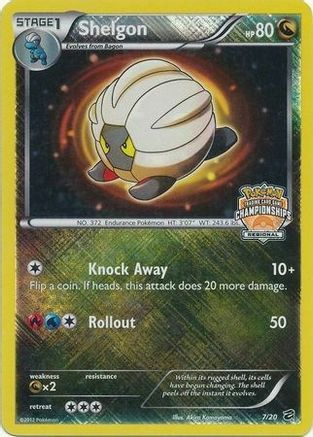 Image of Shelgon 007/20  - Reverse Holofoil League & Championship Cards - Promo