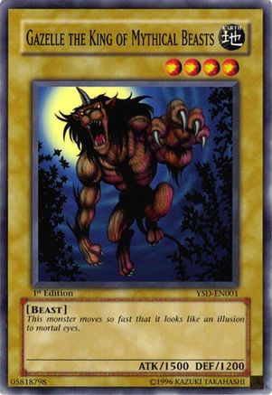 Image of Gazelle the King of Mythical Beasts (YSD-EN001) - Starter Deck 2006 1st Edition