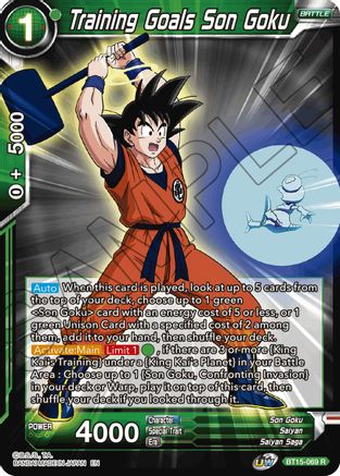 Image of Training Goals Son Goku (BT15-069) - Saiyan Showdown Foil