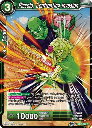 Image of Piccolo, Confronting Invasion (BT15-076) - Saiyan Showdown Foil