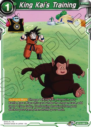Image of King Kai's Training (BT15-089) - Saiyan Showdown Foil