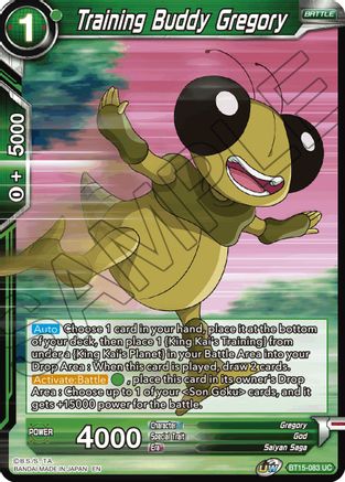 Image of Training Buddy Gregory (BT15-083) - Saiyan Showdown Foil